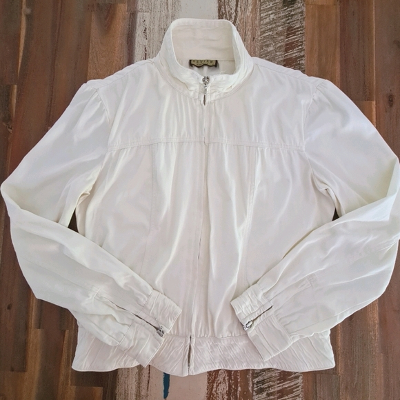 Review Vintage Ivory Long Sleeve Jacket Size 10 - Picture 2 of 14
